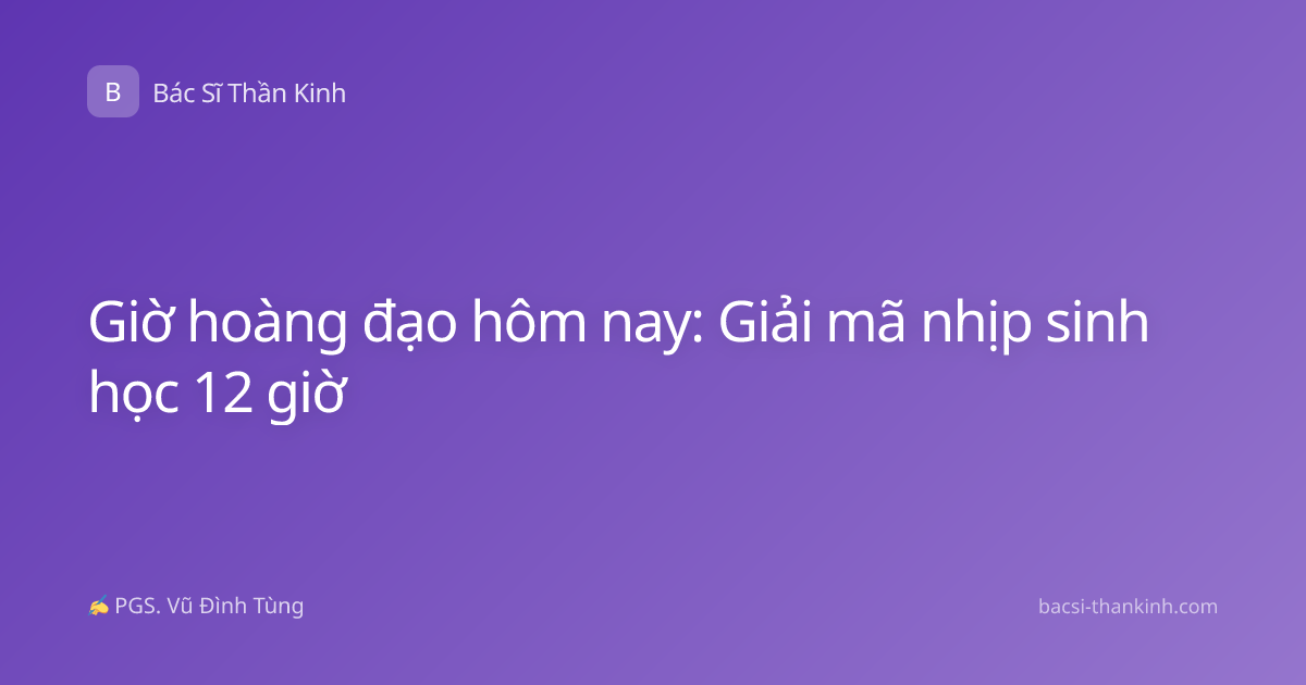 Giờ hoàng đạo hôm nay: Giải mã nhịp sinh học 12 giờ
