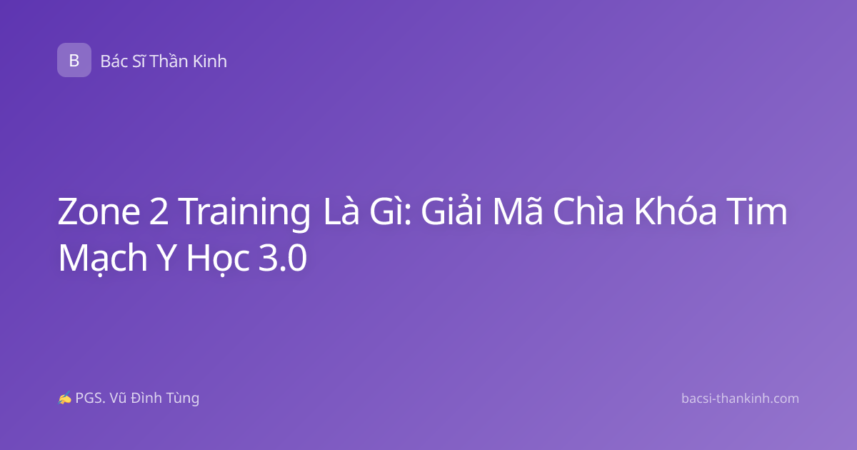 Zone 2 Training Là Gì: Giải Mã Chìa Khóa Tim Mạch Y Học 3.0